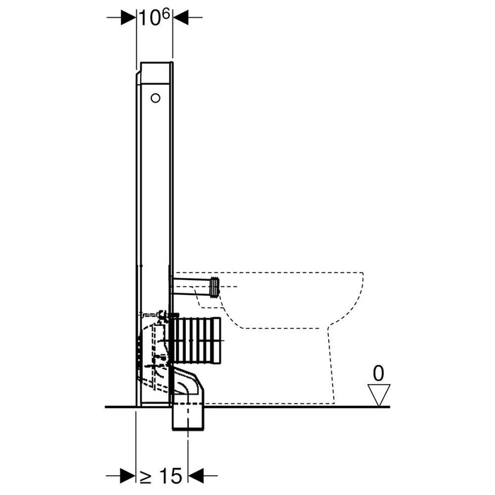 Geberit Monolith 101cm Sanitary Module for Floor Standing WC - Unbeatable Bathrooms