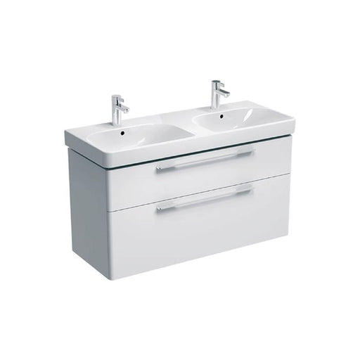 Geberit Smyle 1200mm Double Vanity Unit - Wall Hung 2 Drawer Unit - Unbeatable Bathrooms