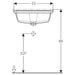 Geberit Smyle 52/56cm 0TH Square Under Countertop basin - Unbeatable Bathrooms