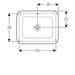 Geberit Smyle 52/56cm 0TH Square Under Countertop basin - Unbeatable Bathrooms