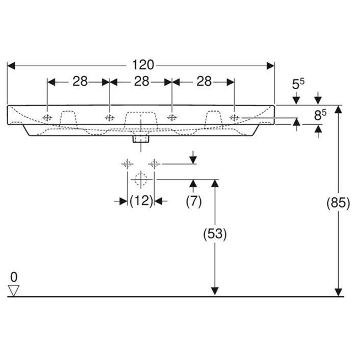 Geberit Smyle Vanity Unit - Wall Hung 2 Drawer Unit (Various) - Unbeatable Bathrooms