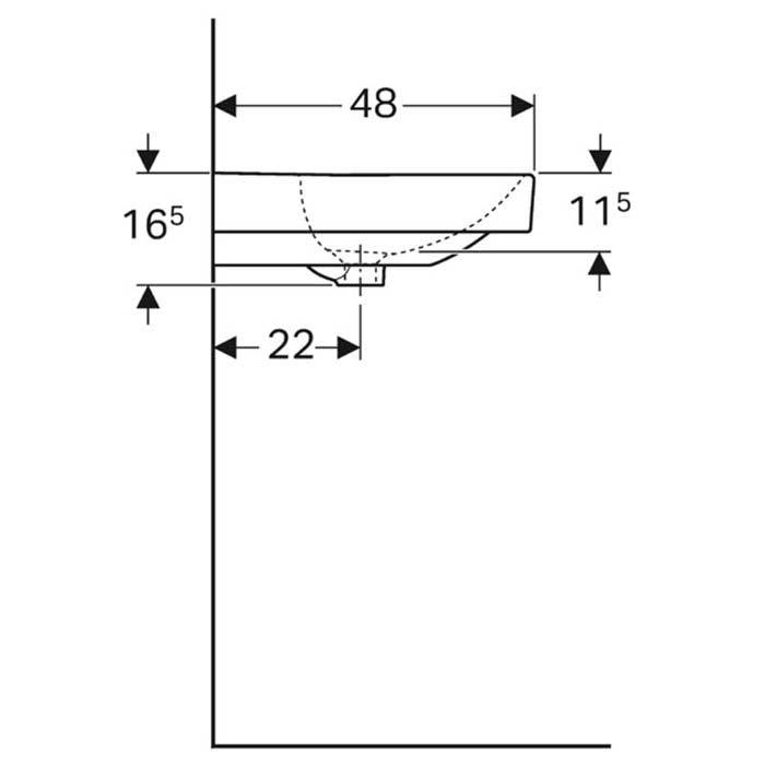 Geberit Smyle Vanity Unit - Wall Hung 2 Drawer Unit (Various) - Unbeatable Bathrooms