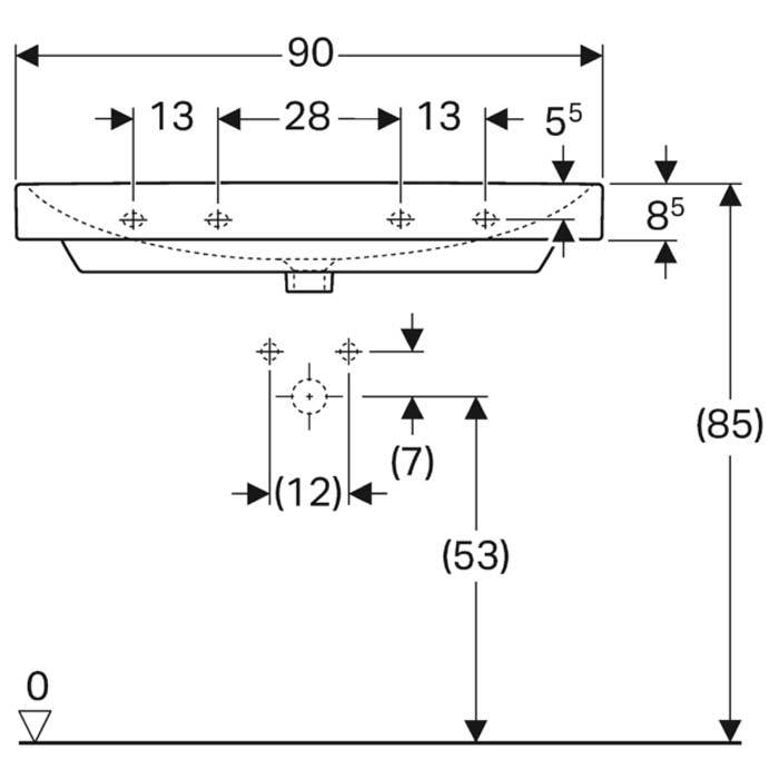 Geberit Smyle Vanity Unit - Wall Hung 2 Drawer Unit (Various) - Unbeatable Bathrooms
