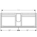 Geberit Xeno2 1200mm Double Vanity Unit - Wall Hung 4 Drawer Unit - Unbeatable Bathrooms