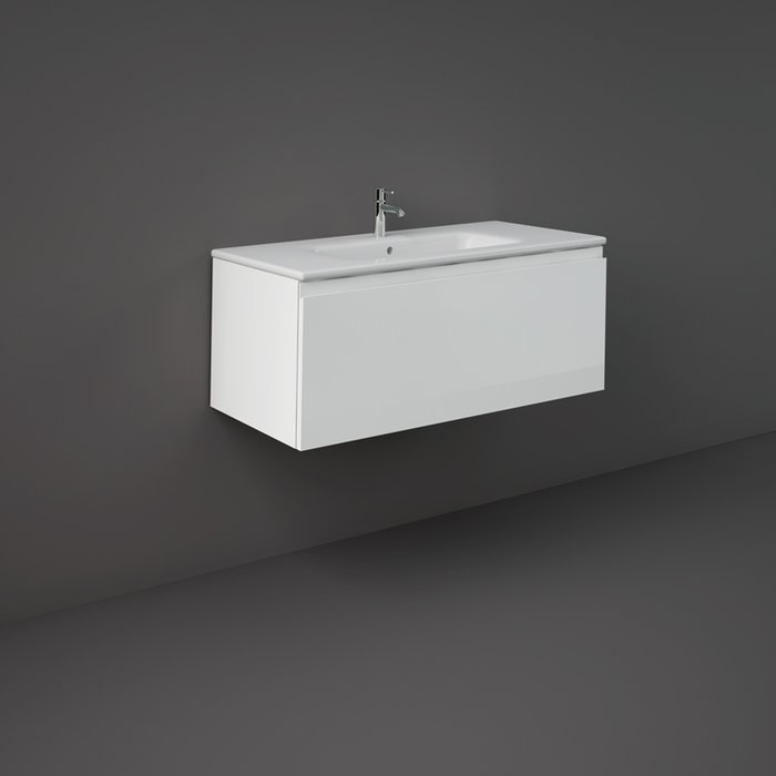 RAK Joy-Uno Vanity Unit - Wall Hung 1 Drawer Unit (Various) - Unbeatable Bathrooms
