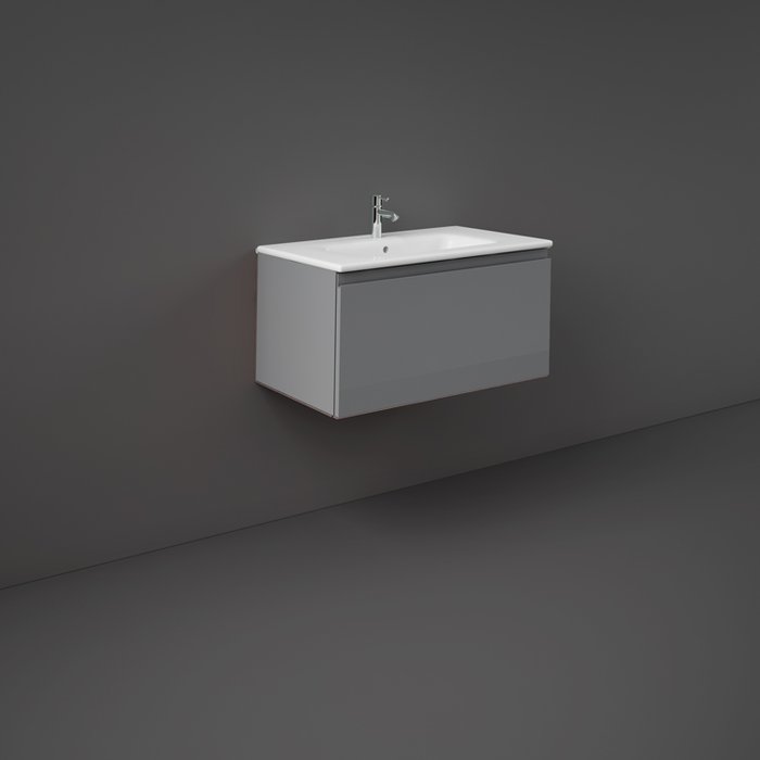 RAK Joy-Uno Vanity Unit - Wall Hung 1 Drawer Unit (Various) - Unbeatable Bathrooms