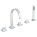Vado Geo Five Hole Deck Mounted Bath Shower Mixer - Unbeatable Bathrooms