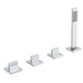Vado Geo Four Hole Deck Mounted Bath Shower Mixer - Unbeatable Bathrooms