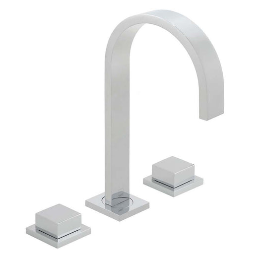 Vado Geo Three Hole Square Handle Deck Mounted Basin Mixer - Unbeatable Bathrooms