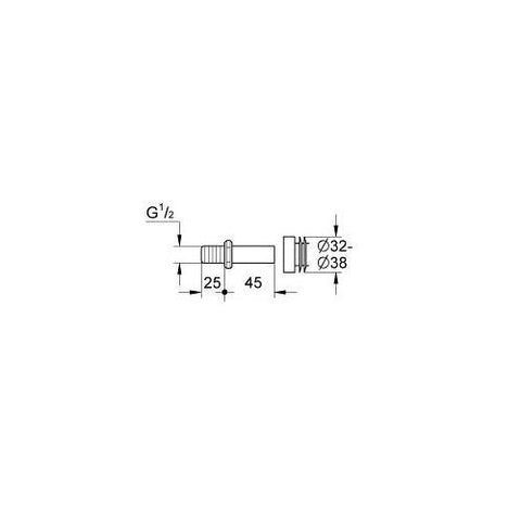 Grohe 1/2 Inch Urinal Inlet Connector