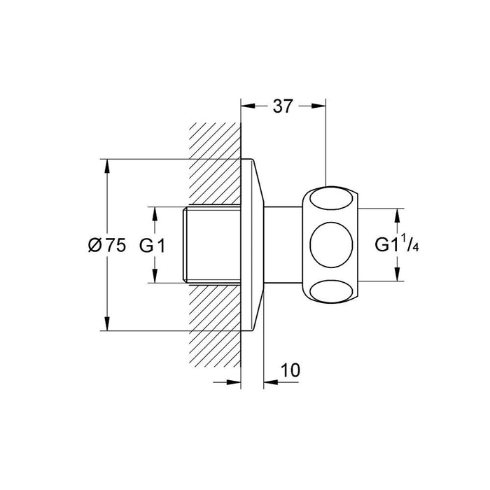 Grohe Straight Union 12417000 - Unbeatable Bathrooms