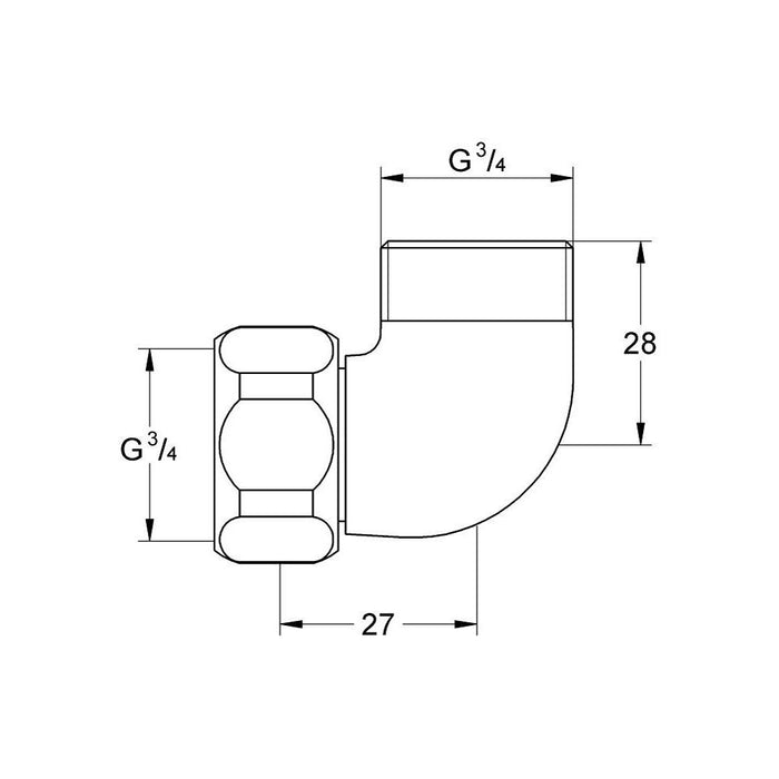 Grohe Elbow Union 12419000 - Unbeatable Bathrooms