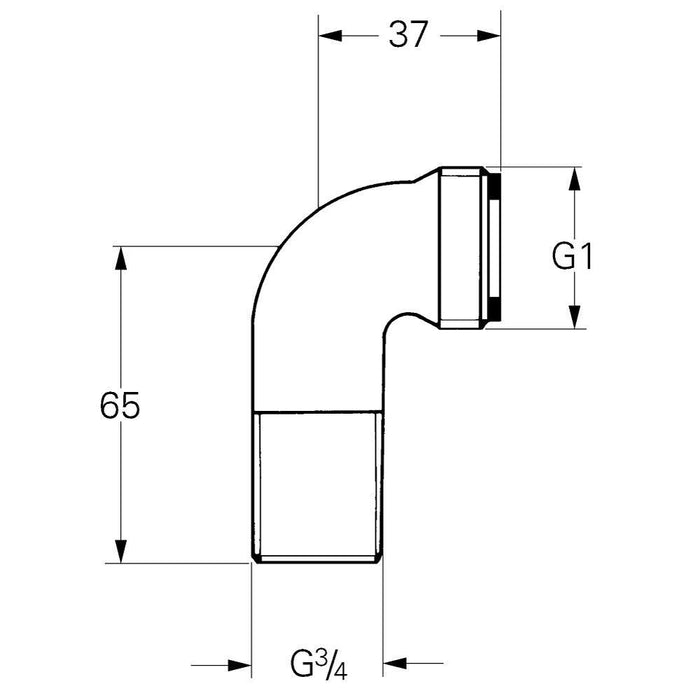 Grohe Elbow Union 12477000 - Unbeatable Bathrooms