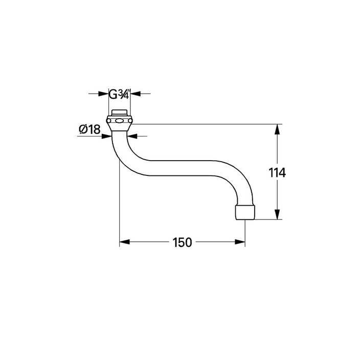 Grohe Swivel Tube Spout 13005000 - Unbeatable Bathrooms