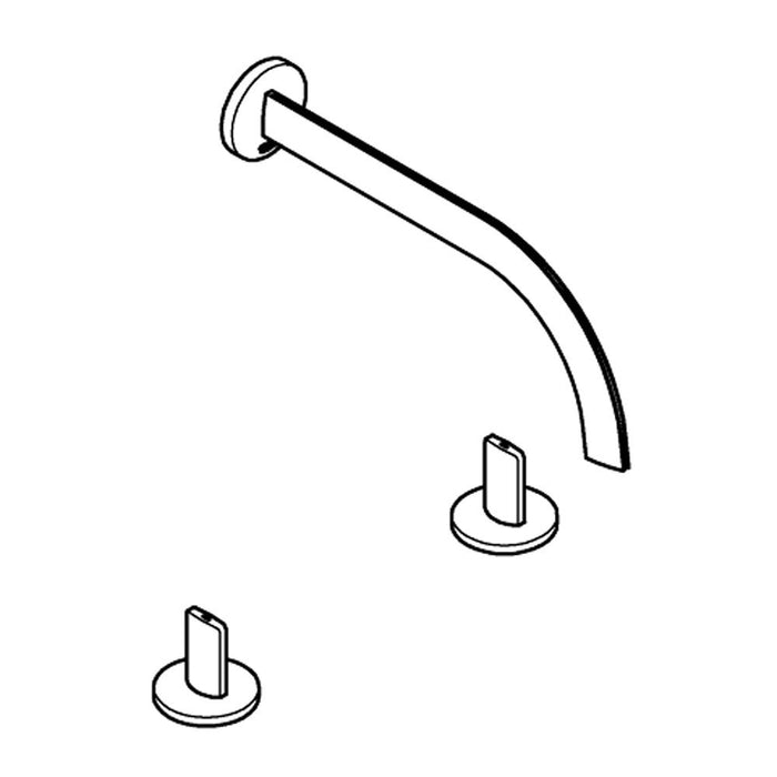 Grohe Atrio Icon 3D 3-Hole Wall-Mount Basin Mixer - Unbeatable Bathrooms