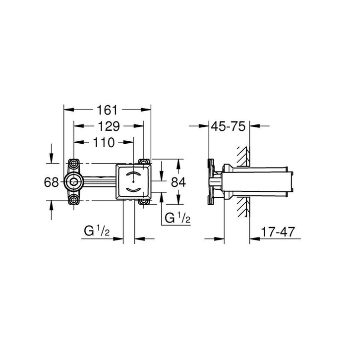 Grohe Single-Lever Mixer 1/2", Concealed Body 23200002 - Unbeatable Bathrooms