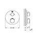 Grohtherm Thermostatic bath tub mixer for 2 outlets with integrated shut off/diverter valve - Unbeatable Bathrooms