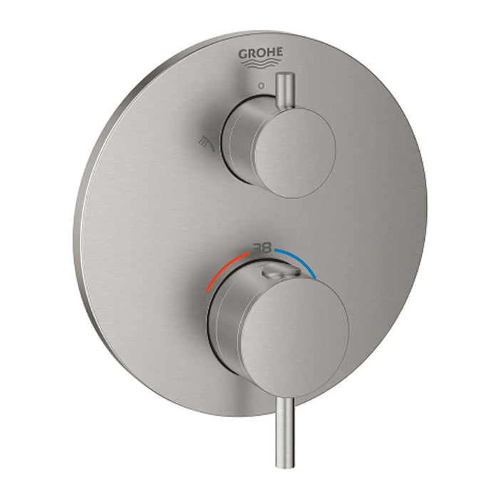 Grohe Atrio Thermostatic Shower Mixer for 2 Outlets with Integrated Shut Off/Diverter Valve - Unbeatable Bathrooms