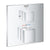 Grohtherm Cube Thermostatic bath tub mixer for 2 outlets with integrated shut off/diverter valve - Unbeatable Bathrooms