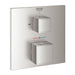 Grohtherm Cube Thermostatic bath tub mixer for 2 outlets with integrated shut off/diverter valve - Unbeatable Bathrooms