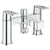 Grohe Quadra Two-Handled Bath/Shower Mixer 1/2" - Unbeatable Bathrooms
