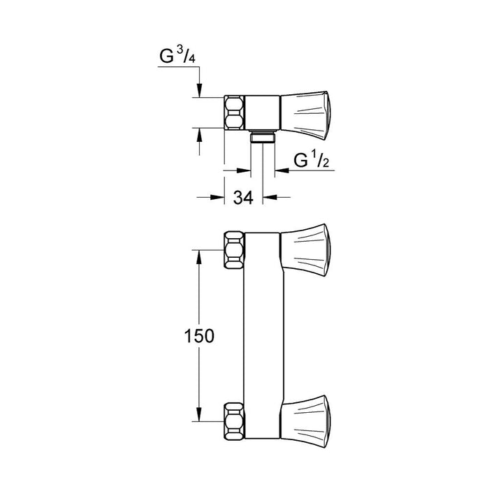 Grohe Costa L Shower Mixer 1/2" - Unbeatable Bathrooms