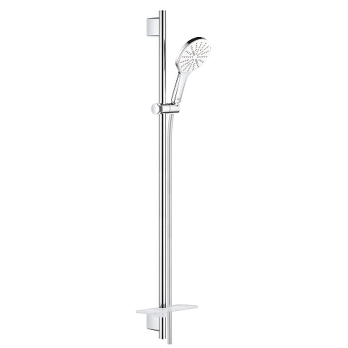 Grohe Rainshower SmartActive 130 Shower Rail set 3 sprays moon white - Unbeatable Bathrooms