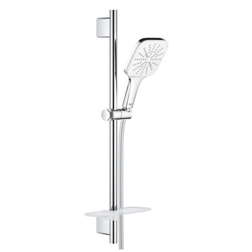 Grohe Rainshower SmartActive 130 Cube Shower Rail set 3 sprays moon white - Unbeatable Bathrooms