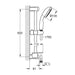 Grohe Tempesta 100 Shower Rail Set 3 Sprays 27600000 - Unbeatable Bathrooms