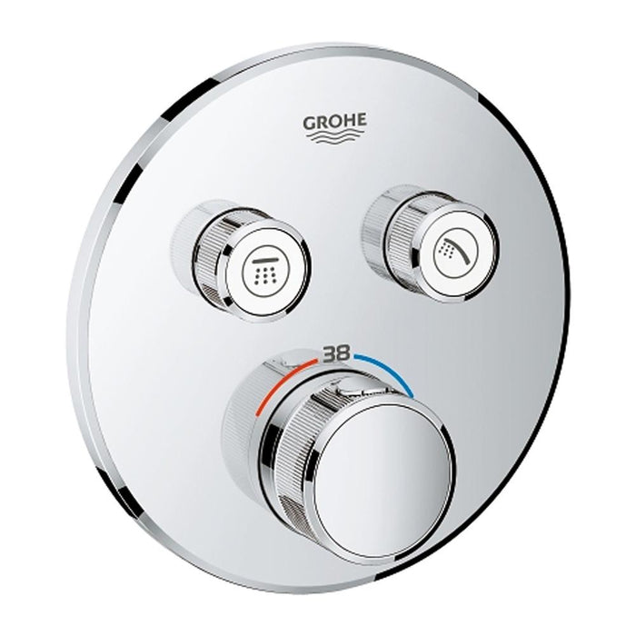 Grohe Grohtherm Chrome Smartcontrol Thermostat for Concealed Installation with 2 Valves - Unbeatable Bathrooms