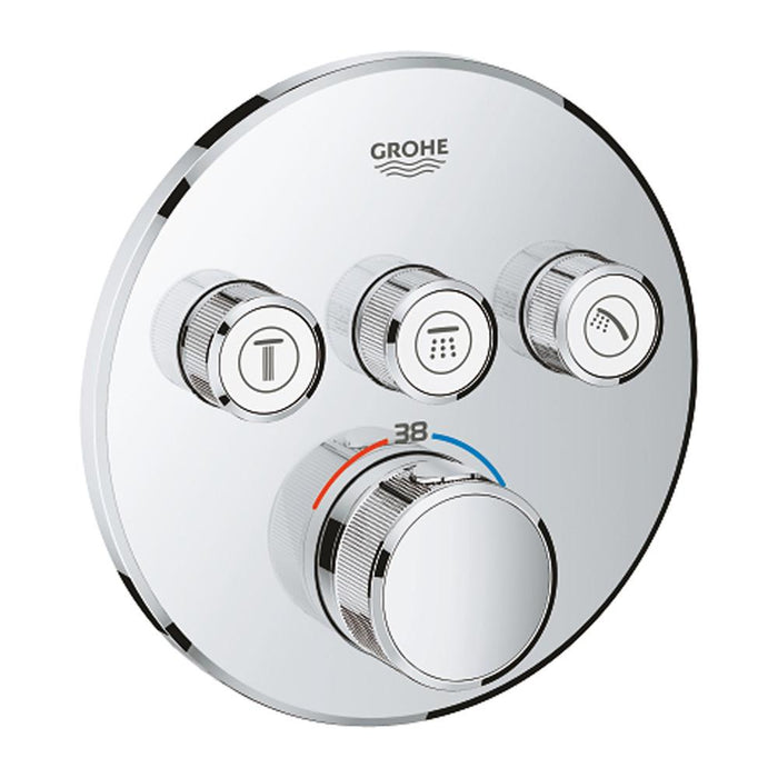 Grohe Grohtherm Chrome Smartcontrol Thermostat for Concealed Installation with 3 Valves - Unbeatable Bathrooms