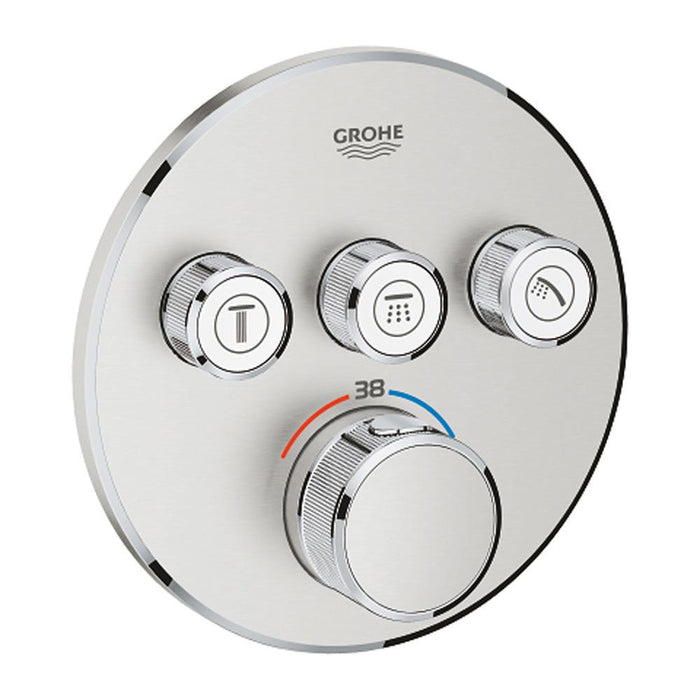 Grohe Grohtherm Chrome Smartcontrol Thermostat for Concealed Installation with 3 Valves - Unbeatable Bathrooms