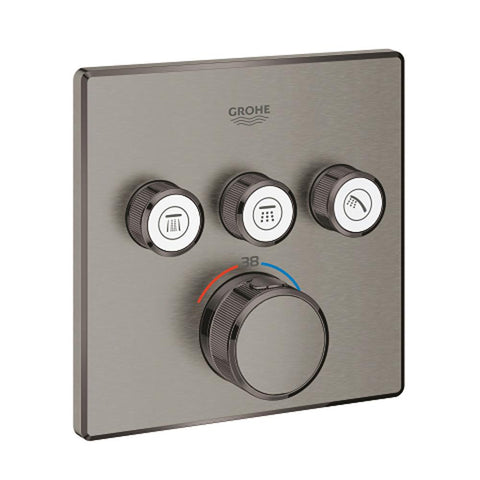 Grohe Grohtherm Smartcontrol Thermostat for Concealed Installation with 3 Valves and Square Design - Unbeatable Bathrooms