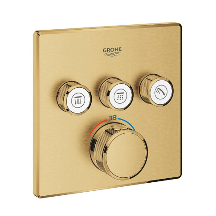 Grohe Grohtherm Smartcontrol Thermostat for Concealed Installation with 3 Valves and Square Design - Unbeatable Bathrooms