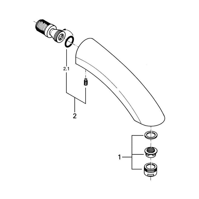Grohe 3/4 Inch Bath Spout - Unbeatable Bathrooms
