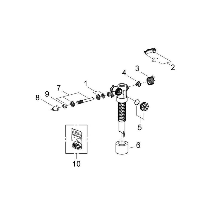 Grohe 3/8 Inch Filling Valve - Unbeatable Bathrooms