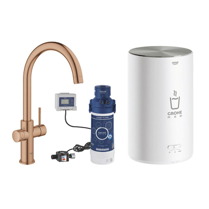 Grohe Red Duo Single Lever Tap and Medium Size Boiler - Unbeatable Bathrooms