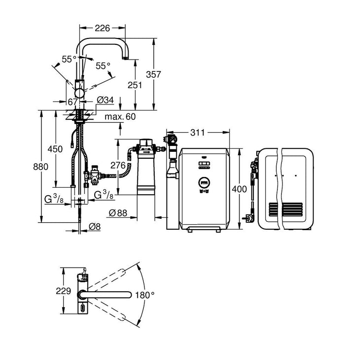 Grohe with Filter Function Blue Professional Starter Kit - Unbeatable Bathrooms