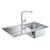 Grohe Minta Stainless Steel Kitchen Sink and Tap Bundle In Chrome - 31573SD0 - Unbeatable Bathrooms