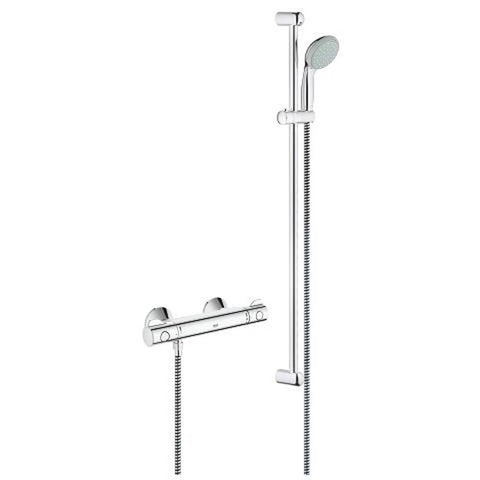 Grohtherm 800 Thermostatic Shower Mixer 1/2" with Shower Set 34566000 - Unbeatable Bathrooms