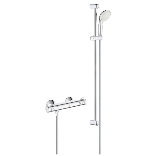 Grohtherm 800 Thermostatic Shower Mixer 1/2" with Shower Set - Unbeatable Bathrooms