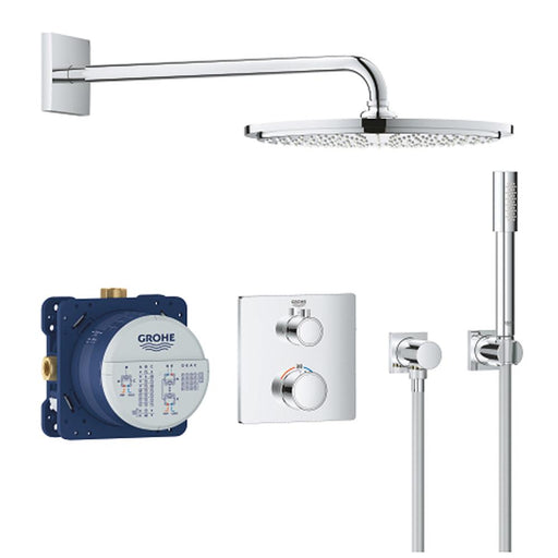 Grohtherm Perfect Square Shower Set with Rainshower Cosmopolitan 310 - Unbeatable Bathrooms