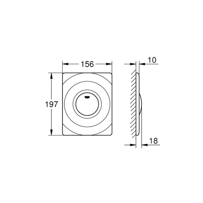 Grohe Surf Flush Plate - Unbeatable Bathrooms