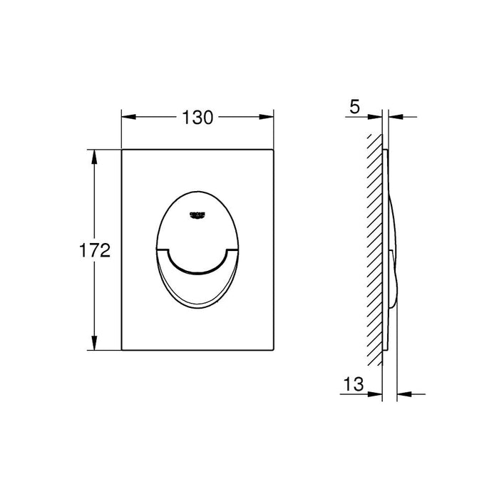 Grohe Skate Air S Flush Plate - Unbeatable Bathrooms