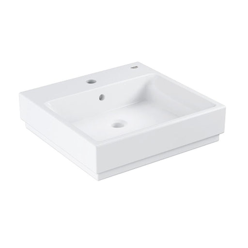 Grohe Cube 50/60cm Ceramic Wall Hung Basin - 1TH (No Wall Fixings) - Unbeatable Bathrooms