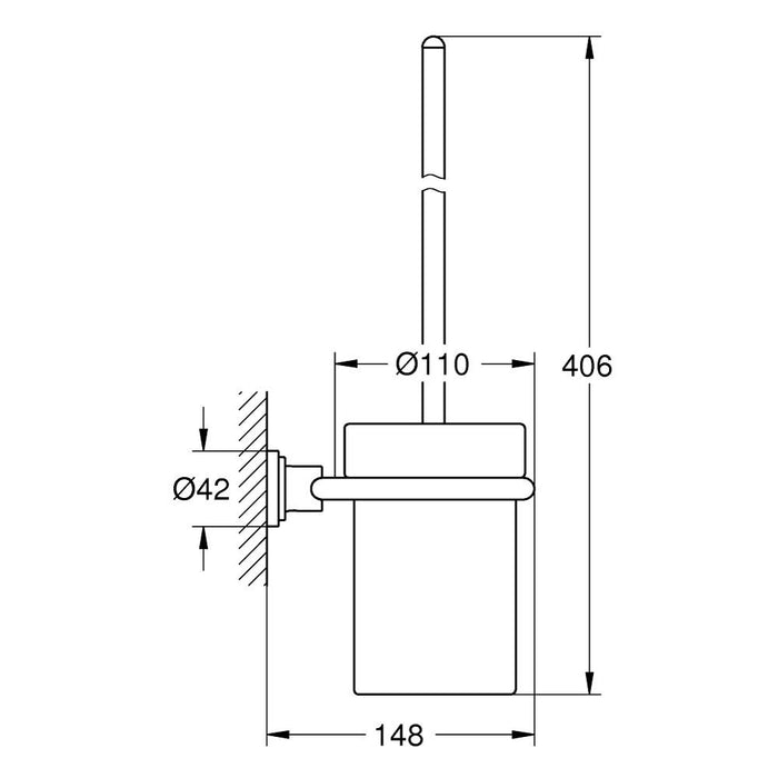 Grohe Atrio Toilet Brush Set - Unbeatable Bathrooms