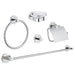 Grohe Essentials 5-in-1 Bathroom Accessories Set - Towel Ring, Towel Rail, Robe Hook, Toilet Roll Holder & Soap Dish Holder - Unbeatable Bathrooms