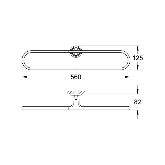Grohe Veris Towel Rail - Unbeatable Bathrooms