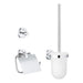 Grohe Essentials 3-in-1 WC Toilet Accessories Set - Toilet Brush, Toilet Roll Holder & Robe Hook - Unbeatable Bathrooms