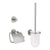 Grohe Essentials 3-in-1 WC Toilet Accessories Set - Toilet Brush, Toilet Roll Holder & Robe Hook - Unbeatable Bathrooms